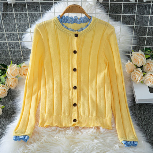 Damen Leichte Strickjacke mit hübschen Rüschendetails R&B