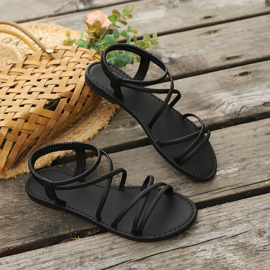 Damen Elegante Freizeit-Sandalen mit verstellbarem Riemen R&B
