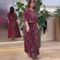Damen Elegantes Maxikleid mit Rüschendesign und floralem Schnitt R&B