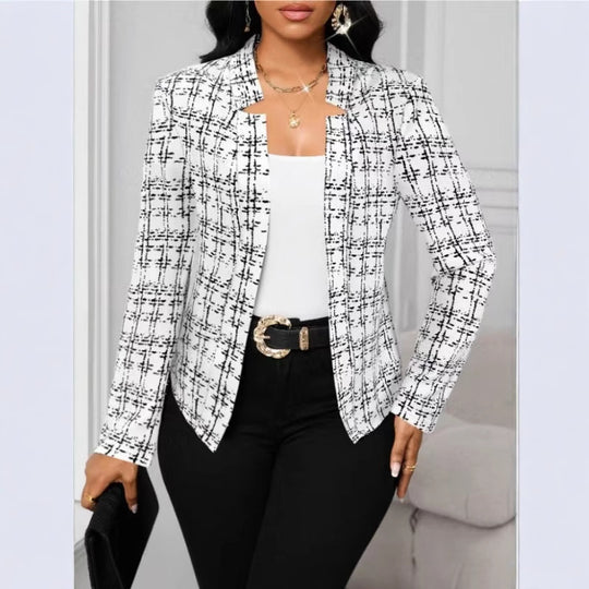 Damen raffinierte Business-Blazerjacke R&B