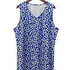 Damen ärmelloses V-Top mit floralem Print und seitlichen Eingrifftaschen R&B