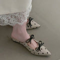 Damen spitze Slipper mit verspieltem Schleifendetail R&B