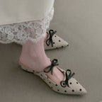 Damen spitze Slipper mit verspieltem Schleifendetail R&B