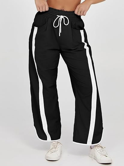 Damen lässige Freizeithose mit Seiteneinsätzen R&B