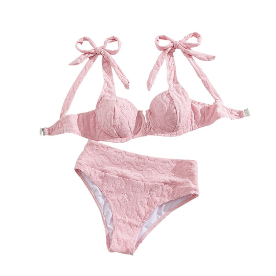 Damen Push-Up-Bikini mit floralem Textildesign R&B