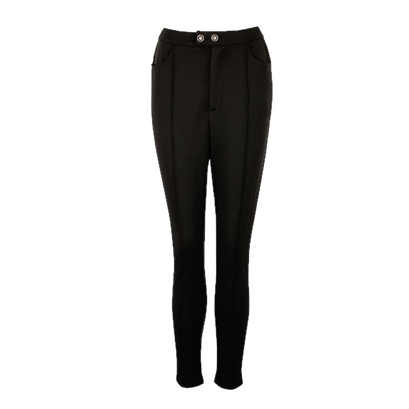 Damen elegante Hosen mit hohem Bund R&B