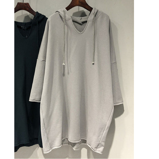 Damen Hoodie-Kleid mit großzügigem Schnitt und Kapuze R&B