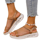 Damen Atmungsaktive Mesh-Sandaletten mit verstellbarem Riemendesign und komfortablem Fußbett R&B