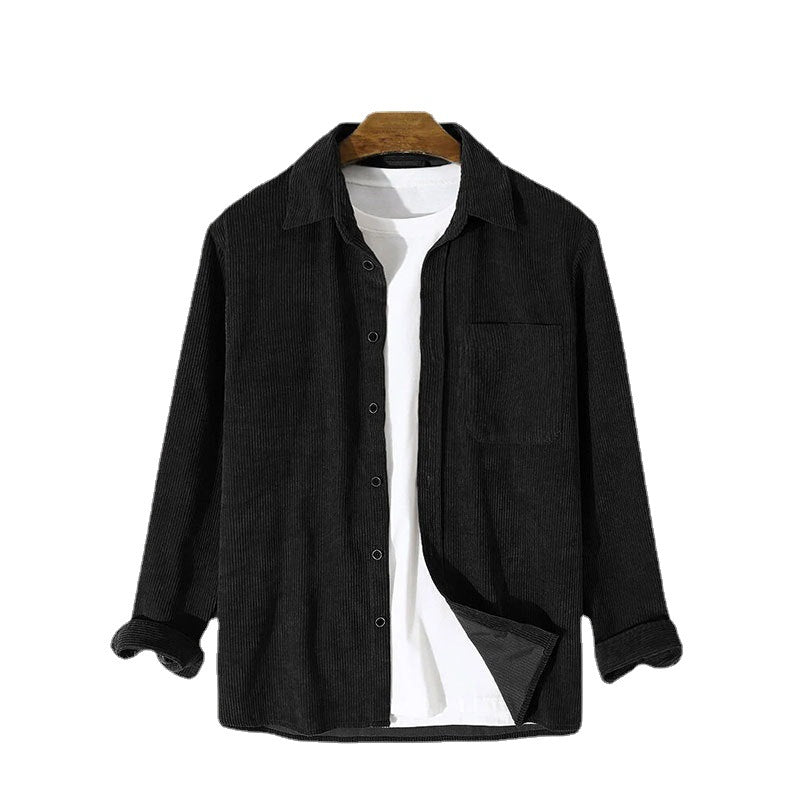 Herren Cordjacke mit fein strukturierter Optik und praktischer Brusttasche R&B