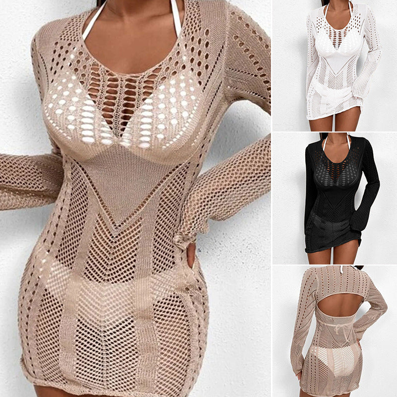 Damen elegantes gehäkeltes Strandkleid R&B