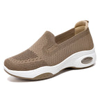 Damen Komfortable Slip-On Sneakers mit elastischer Strickoberfläche R&B
