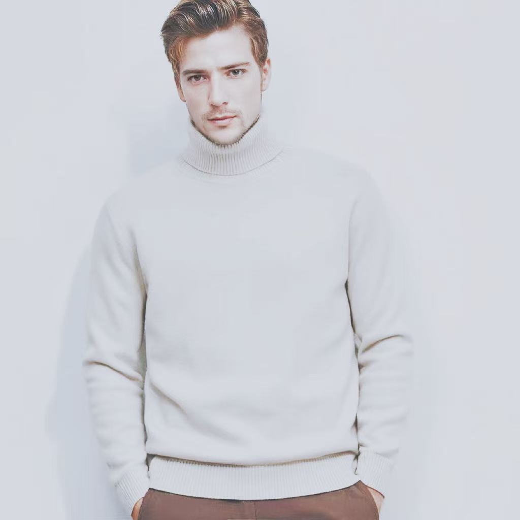 Herren Rollkragenpullover aus feinem Strick R&B
