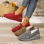Damen Slip-On Sneakers mit modischem Dekor und dämpfendem Fußbett R&B
