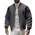 Herren Sportliche Collegejacke mit modernem Design und Kontrastärmel R&B