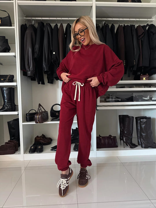 Damen entspannendes Sweat-Set mit hohem Komfort und weitem Schnitt R&B
