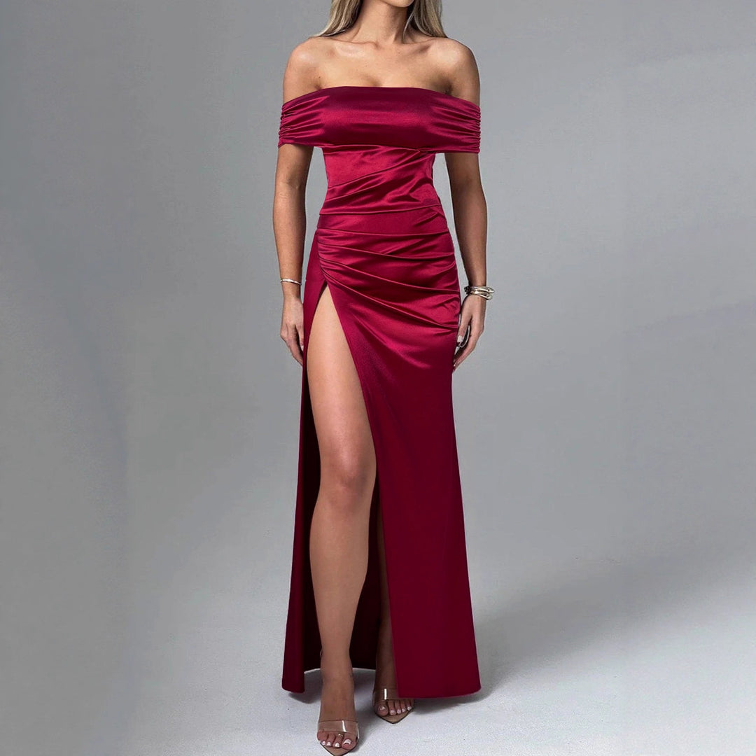 Damen Figurbetontes Asymmetrisches Abendkleid R&B