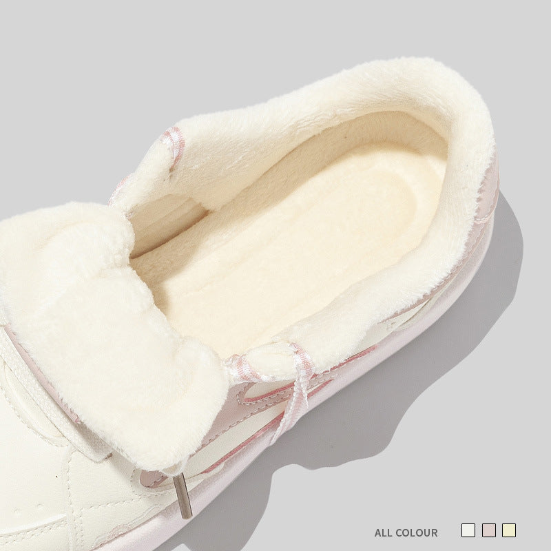 Damen Kuschelige Sneakers mit floralem Print und weichem Innenfutter