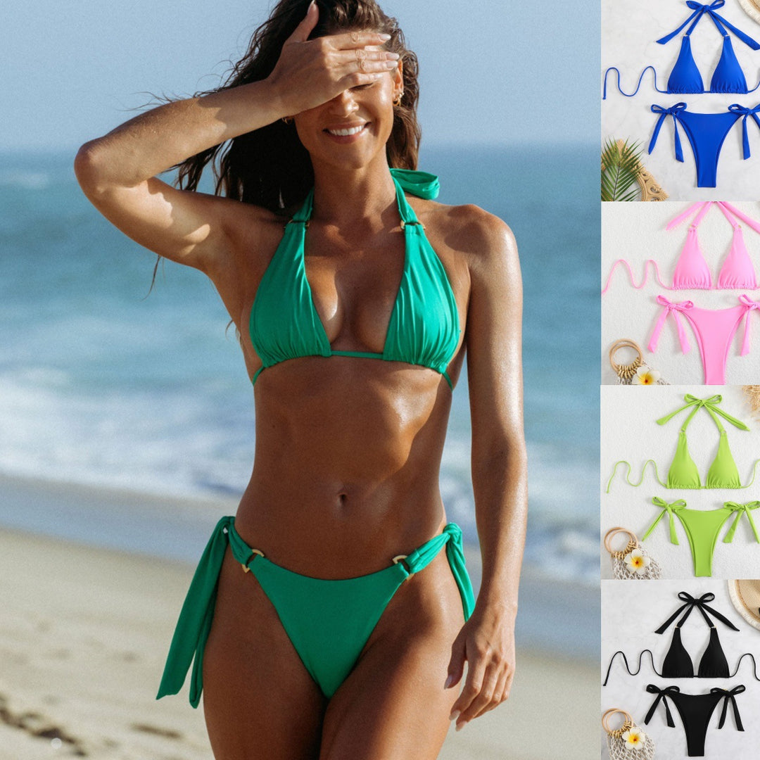 Damen Triangel-Bikini mit verstellbaren Schleifen R&B