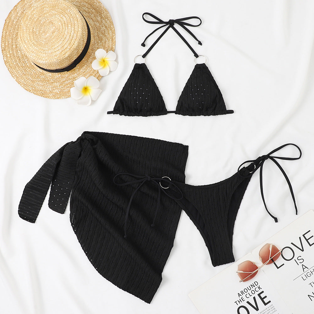 Damen Triangel Bikini-Set mit schickem Wickelrock R&B