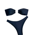 Damen Bandeau-Bikini mit dekorativem Schmuckdetail R&B