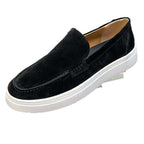 Damen Mokassin Slip-On Sneakers mit weichem Wildleder und elastischen Seiteneinsätzen R&B