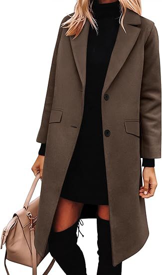 Damen Eleganter Woll-Trenchcoat mit klassischem Revers R&B
