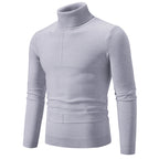 Herren eleganter Rollkragenpullover mit modernem Zopfmuster R&B