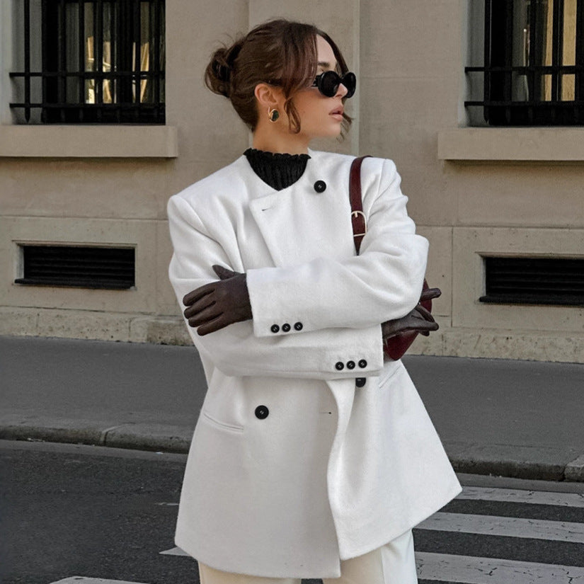 Damen Trendiger Oversized Blazer mit doppelter Knopfleiste R&B