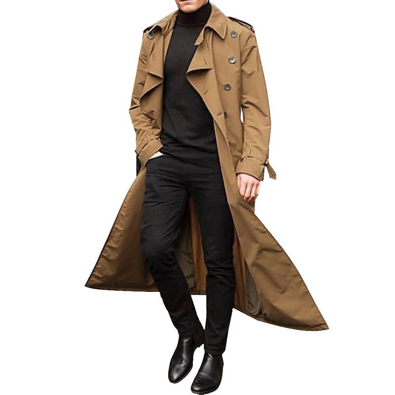 Herren klassischer Trenchcoat R&B
