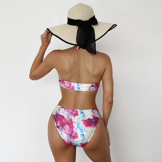 Damen Modischer Cut-Out Badeanzug mit Ringen R&B