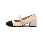 Damen elegante Mary Janes mit modischem Riemchen und bequemem Blockabsatz R&B