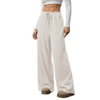 Damen Weit geschnittene Relax-Hose aus elastischem Strickmaterial mit Kordelzug R&B