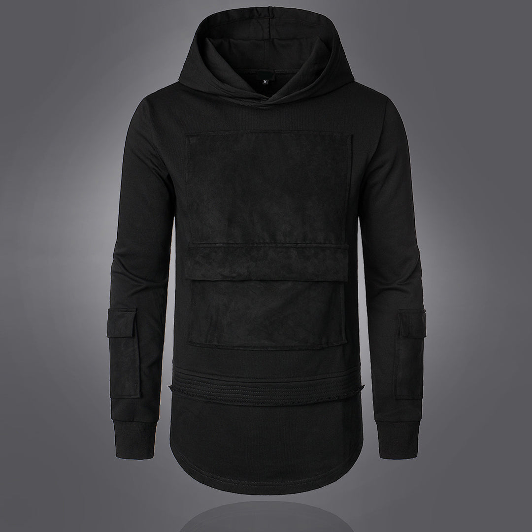 Herren modischer Hoodie mit integrierten Taschen und einzigartigem Design R&B