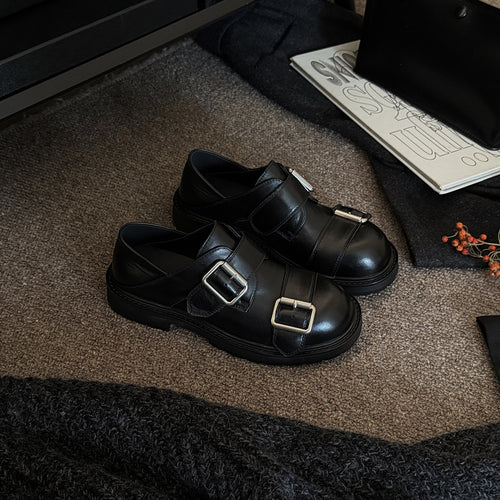 Damen Komfortable Schnürschuhe mit modischem Doppelschnallenverschluss R&B