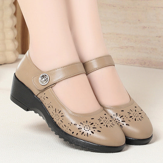 Damen Ballerinas mit modischer Lochmusterung und komfortablem Fersenbereich R&B