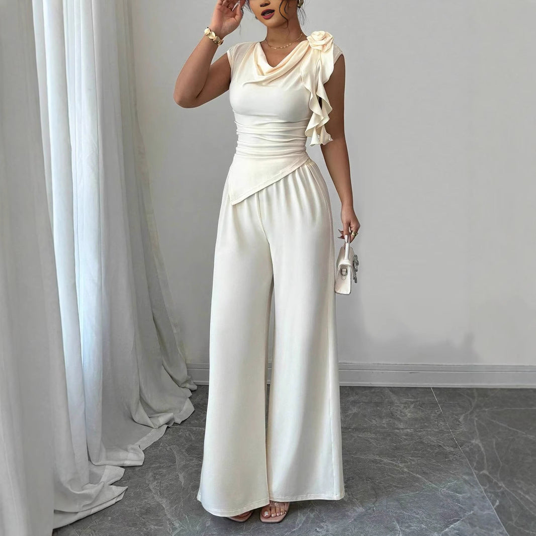 Damen Elegantes Jumpsuit mit Rüschendetails R&B