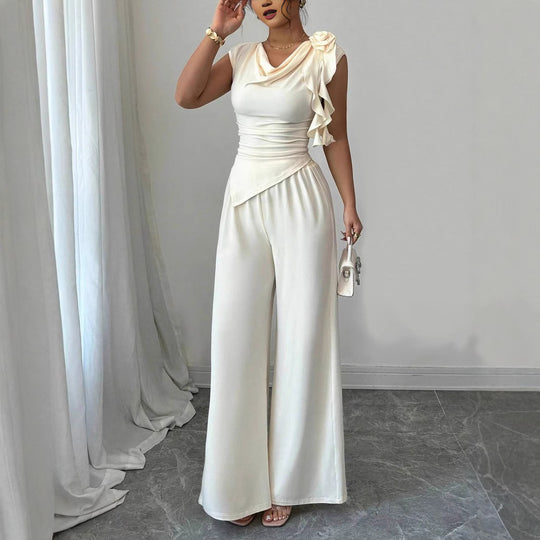 Damen Elegantes Jumpsuit mit Rüschendetails R&B