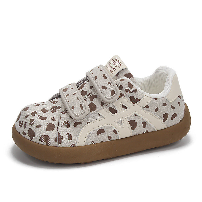 Damen Modische Sneaker mit Klettverschluss und tierischem Design