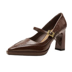 Damen Stilettos mit dekorativem Riemen