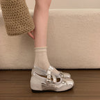 Damen Ballerinas mit zwei verstellbaren Riemchen und elegantem Design R&B