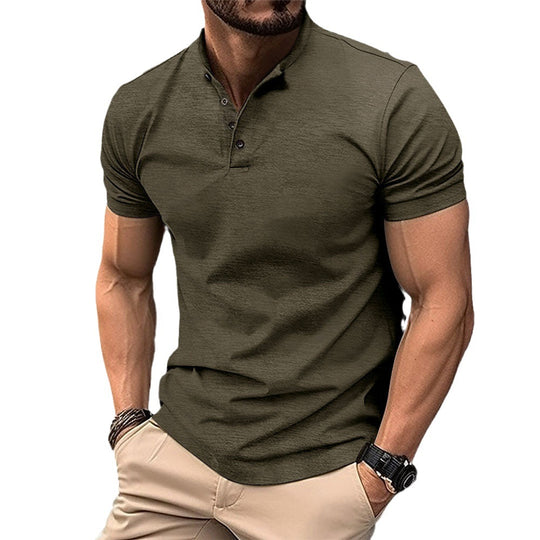 Herren Polohemd mit Knopfleiste und Kurzarm R&B