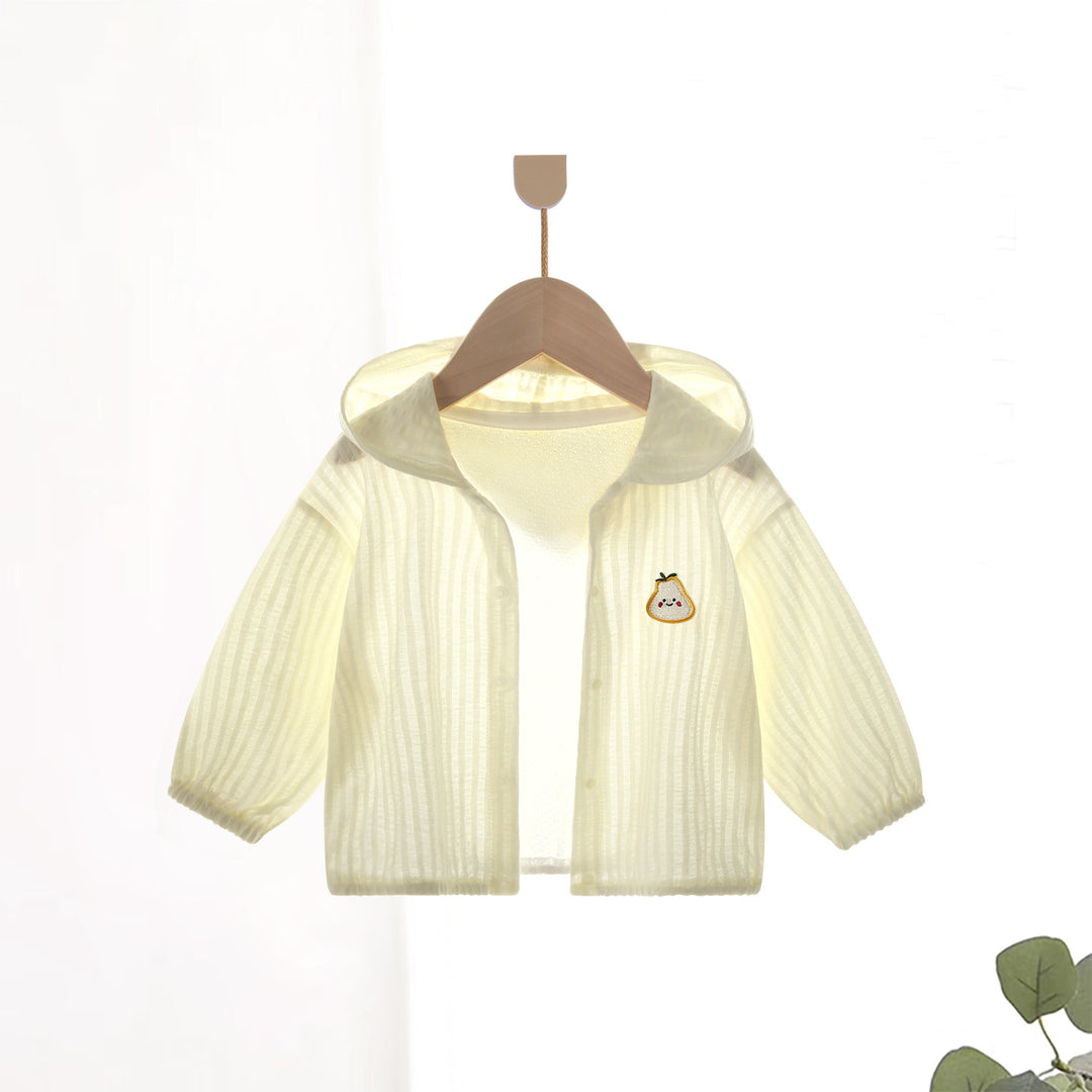 Unisex nan Kapuzenjacke für Kleinkinder mit UV-Schutz, Reißverschluss und elastischen Bündchen R&B