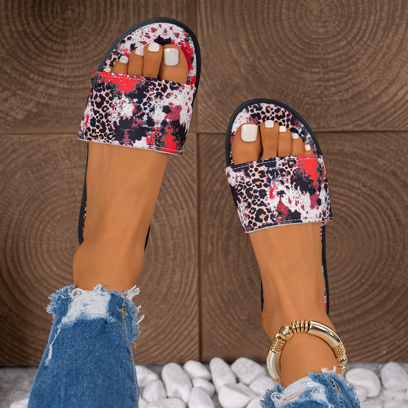 Damen Freizeitsandalen mit modischem Tiermuster R&B