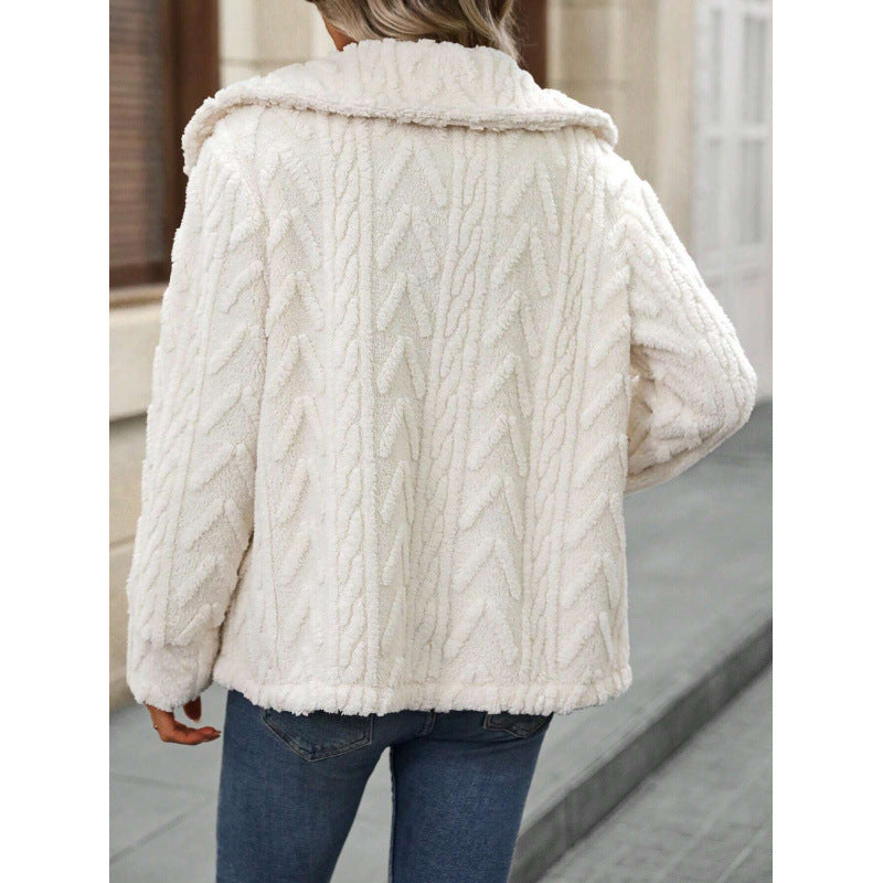 Damen kuschelige Fleecejacke R&B