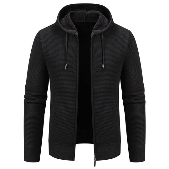 Herren moderne Kapuzenjacke mit strukturiertem Design und praktischen Taschen R&B