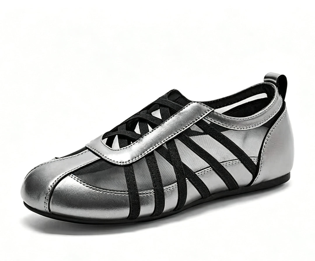 Damen Slip-On Ballerinas mit flexiblem Riemchendesign R&B