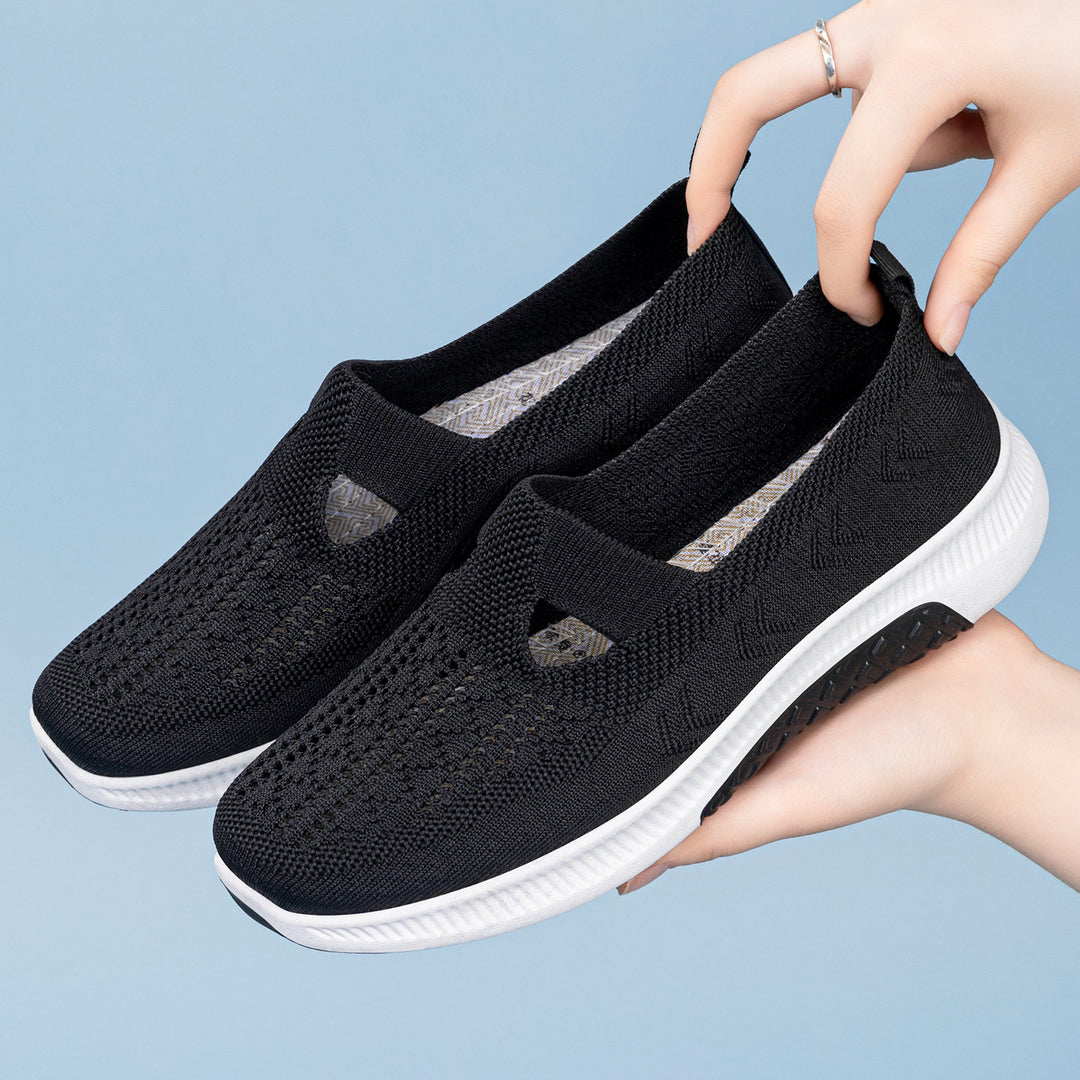 Damen Atmungsaktive Slip-On Sneakers mit elastischen Einsätzen R&B