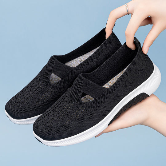 Damen Atmungsaktive Slip-On Sneakers mit elastischen Einsätzen R&B