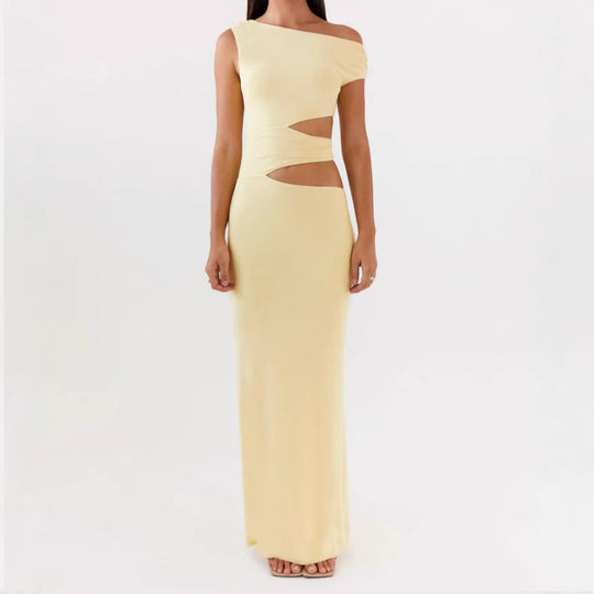 Damen Elegantes Maxikleid mit raffinierten Cut-Out-Details und figurbetontem Schnitt R&B