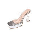 Damen transparente Plateau-Sandaletten R&B